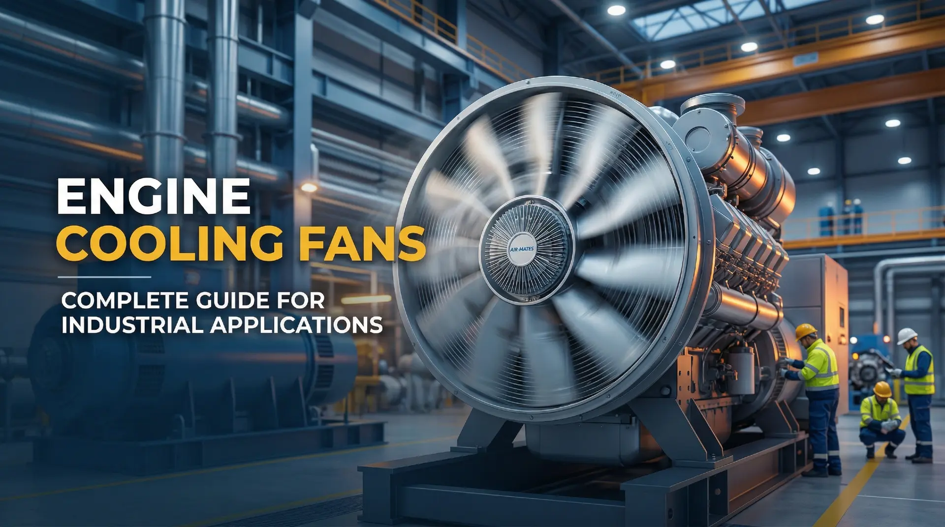 DALL·E 2024 11 18 11.29.56 A realistic high quality image of an industrial axial fan viewed straight on placed against a pure white background. The fan should feature a sturdy